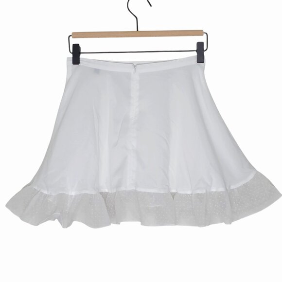 The Bar Kennedy Mini Dress Swiss Dot Blanc White Sheer Babydoll Tulle Size 00 - Picture 11 of 16